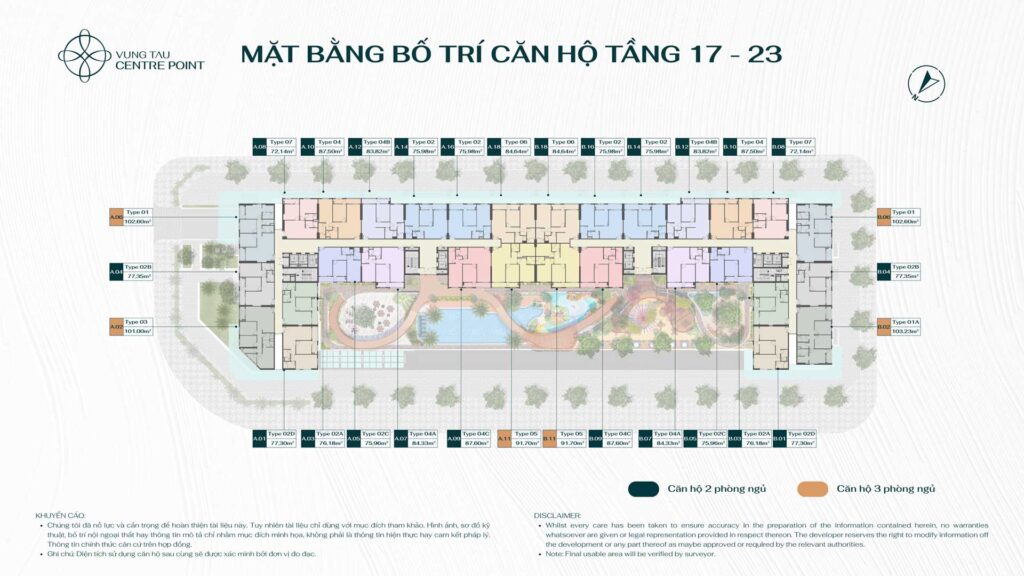 Mặt bằng tầng dự án Vũng Tàu Centre Point