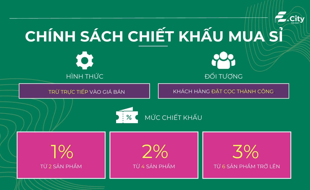 Chính sách thanh toán E City Tân Đức 8