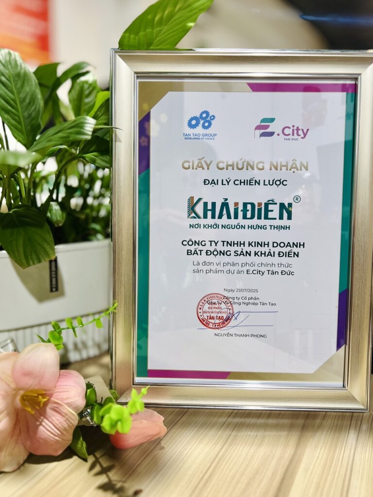 Khải Điền là Đại Lý Chiến Lược chính thức Ecity Tân Đức