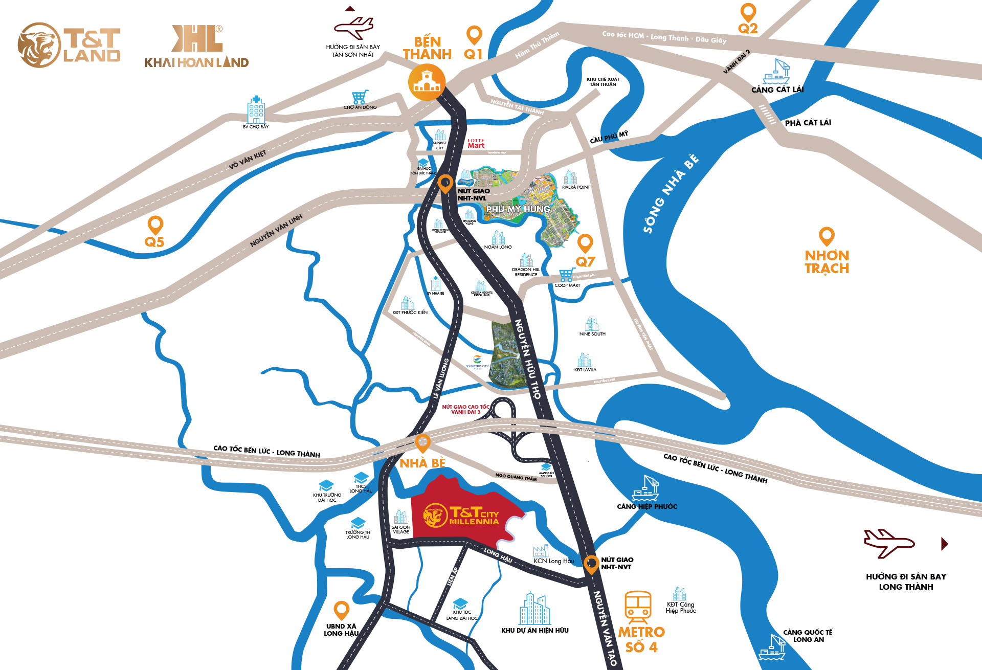Vị trí T&T City Millennia Long Hậu 1