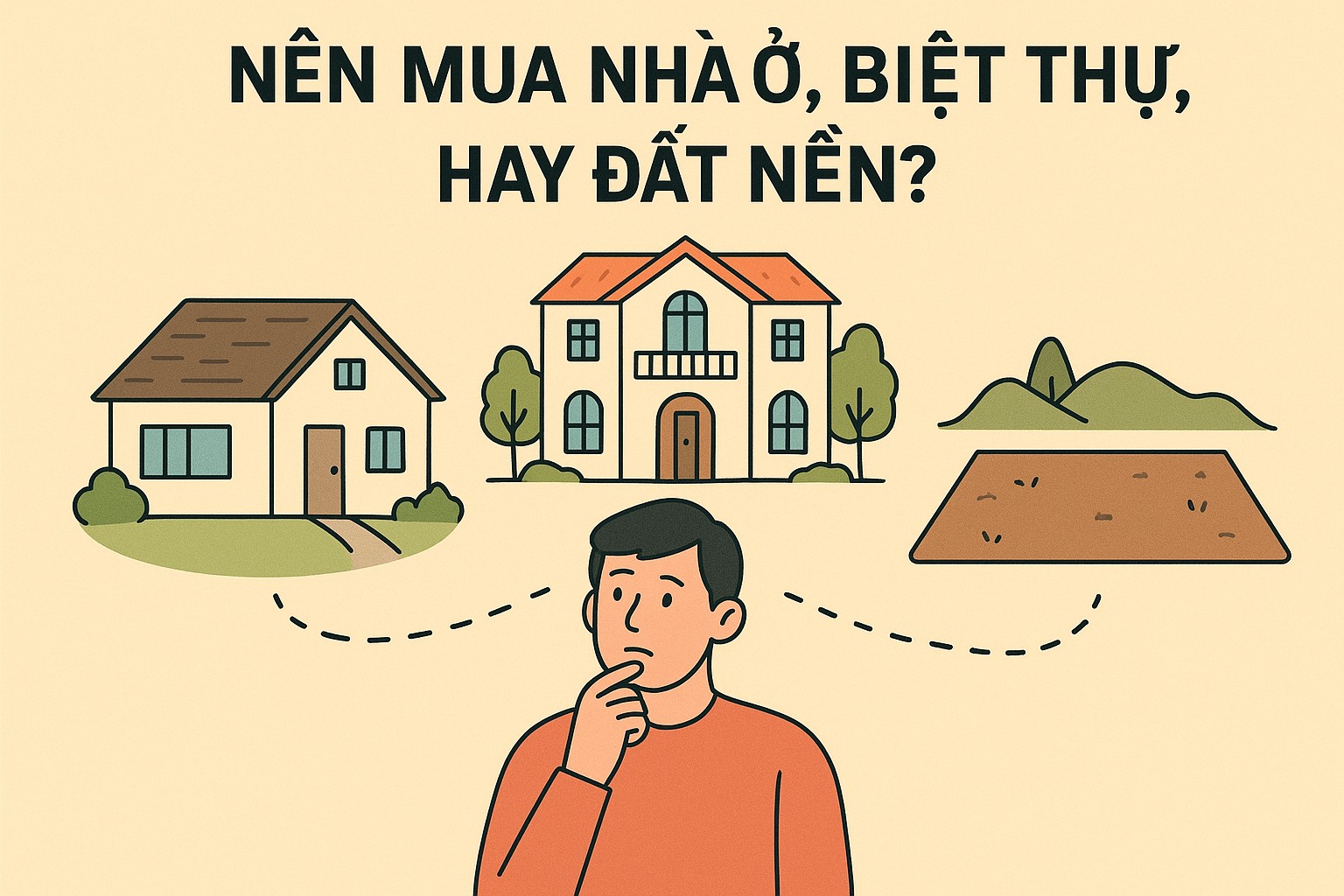 Nên mua nhà ở, biệt thự, hay đất nền