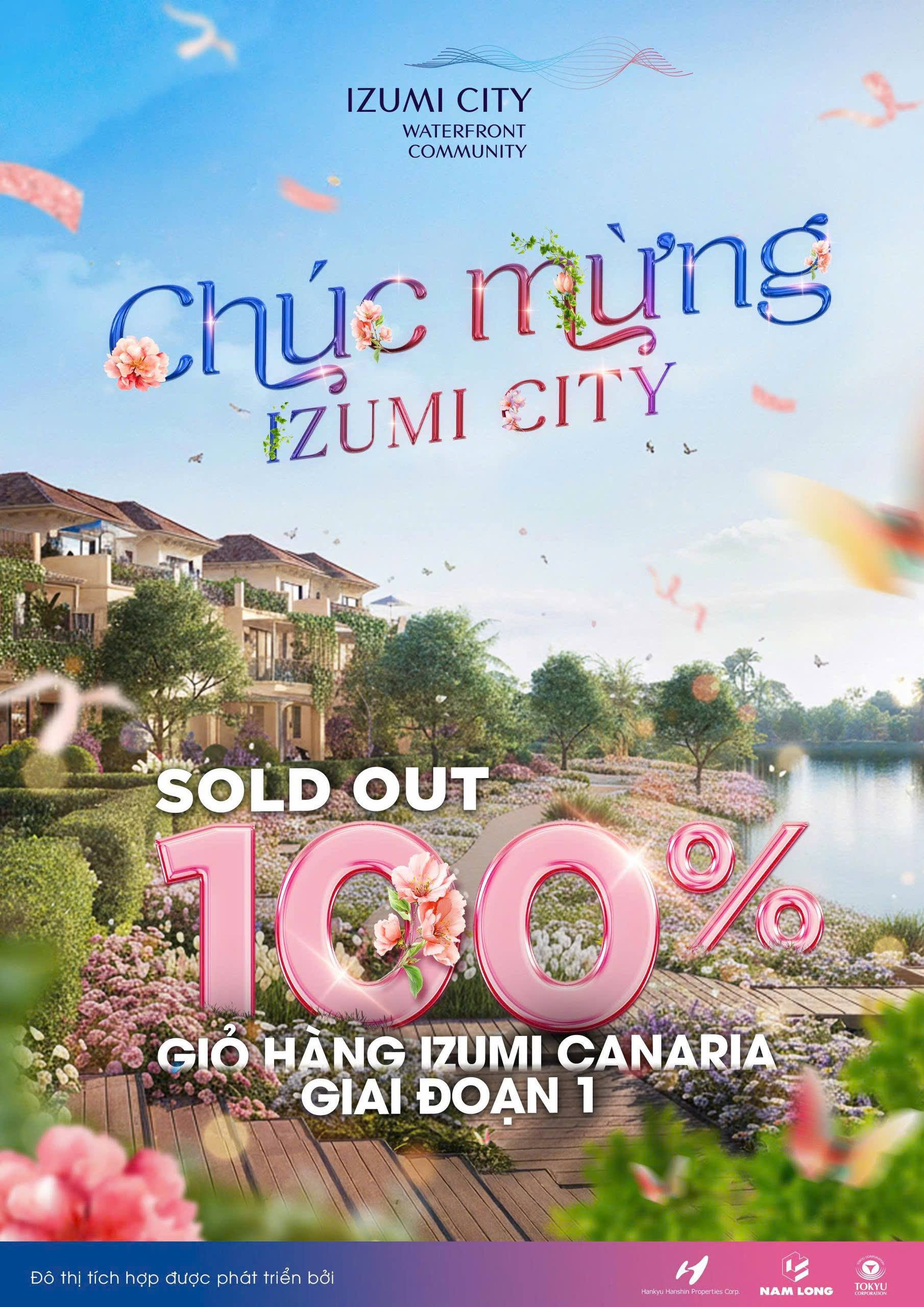 Izumi Canaria Giai Đoạn 1 đã sold out 100% sau 14 ngày mở bán, thu về 1.200 tỷ đồng. Với Khải Điền đứng top thứ 11 trong số 34 đại lý của dự án