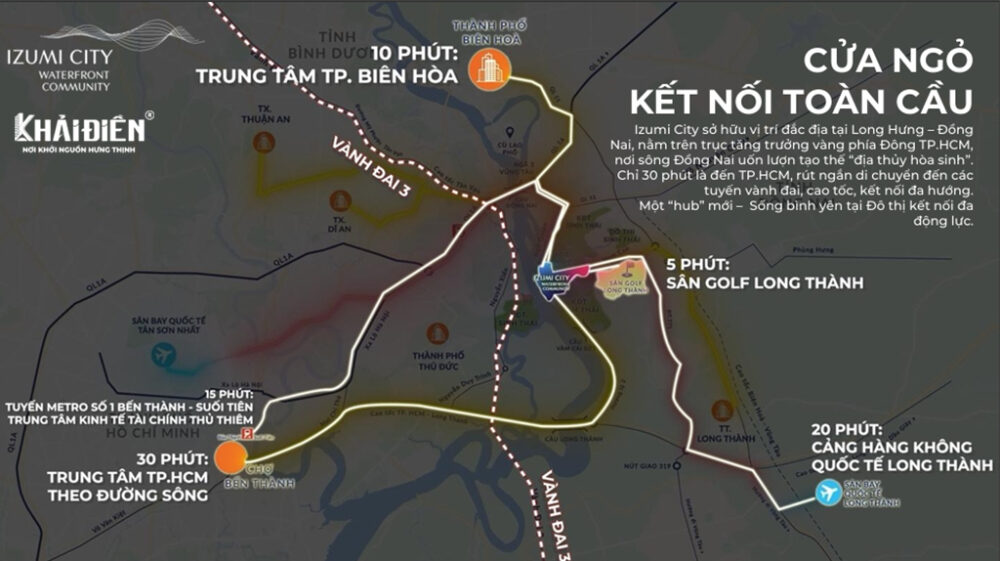 vị trí đắc địa của Izumi City - khu đô thị đáng sống bậc nhất Đồng Nai