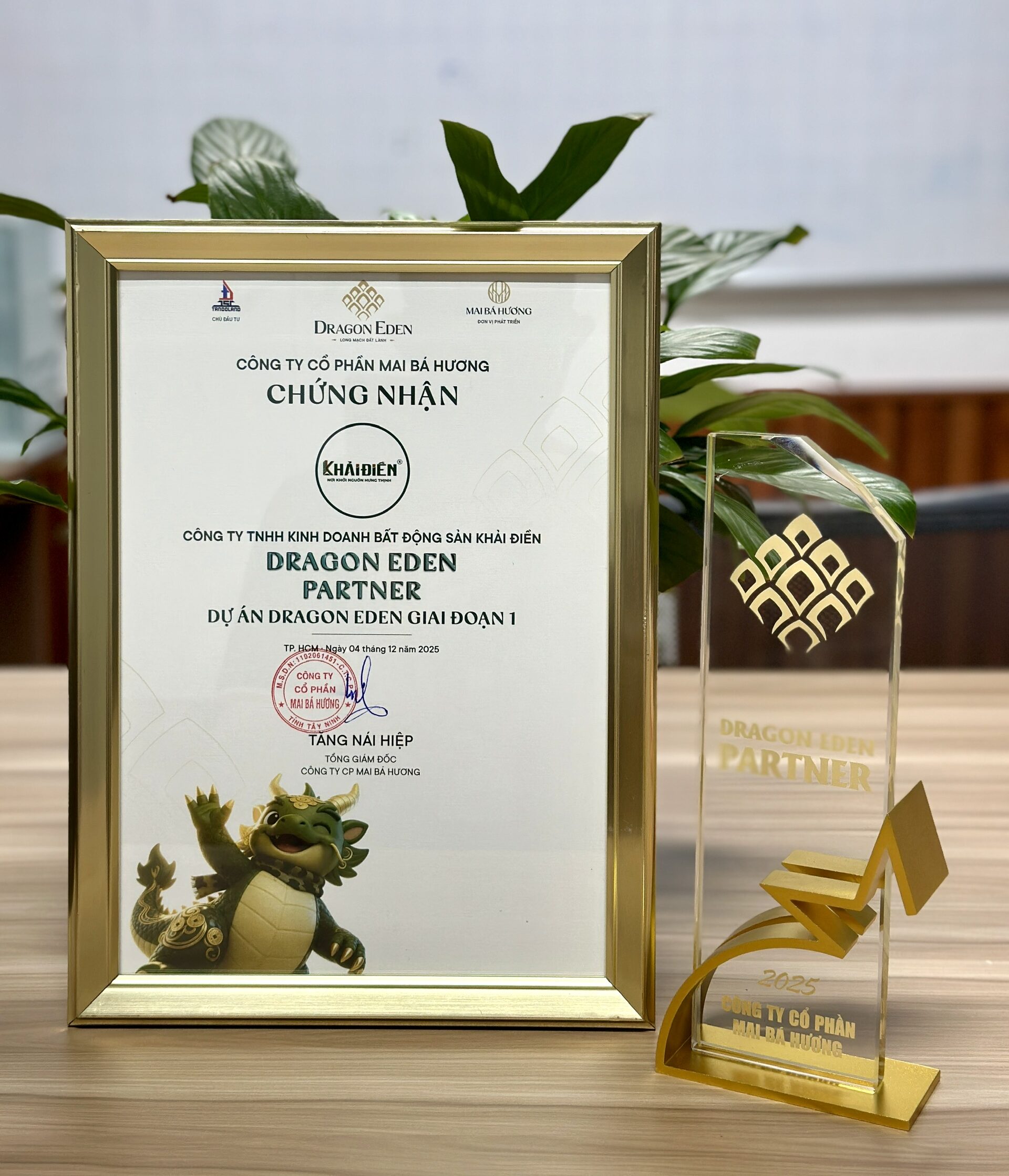 Chứng nhận đại lý Dragon Eden 