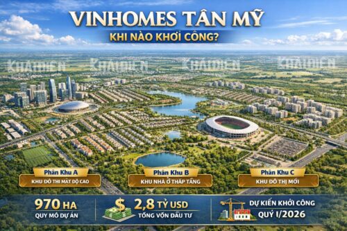 Dự án Vinhomes Tân Mỹ khi nào khởi công?