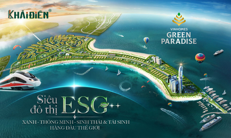 Tổng thể siêu đô thị ESG Vinhomes Green Paradise tại Cần Giờ