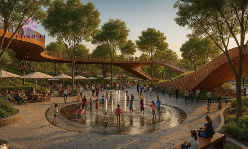 Không gian công viên trung tâm Thanh Phú Centre Point