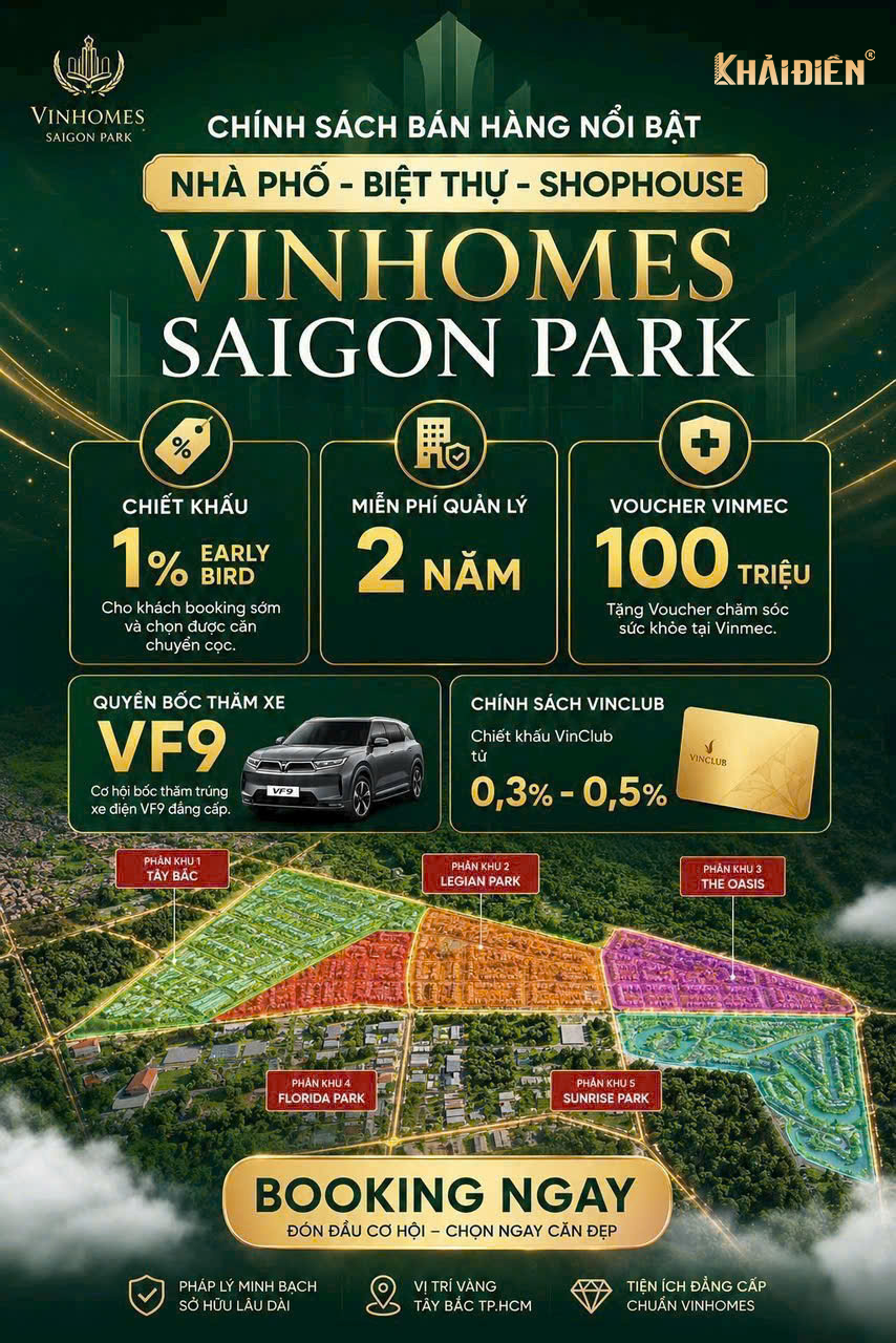 Giá bán Vinhomes Saigon Park