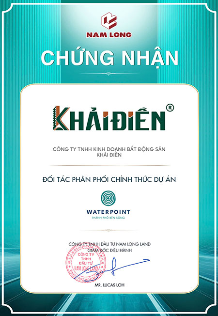 Chứng Nhận Khải Điền Nam Long