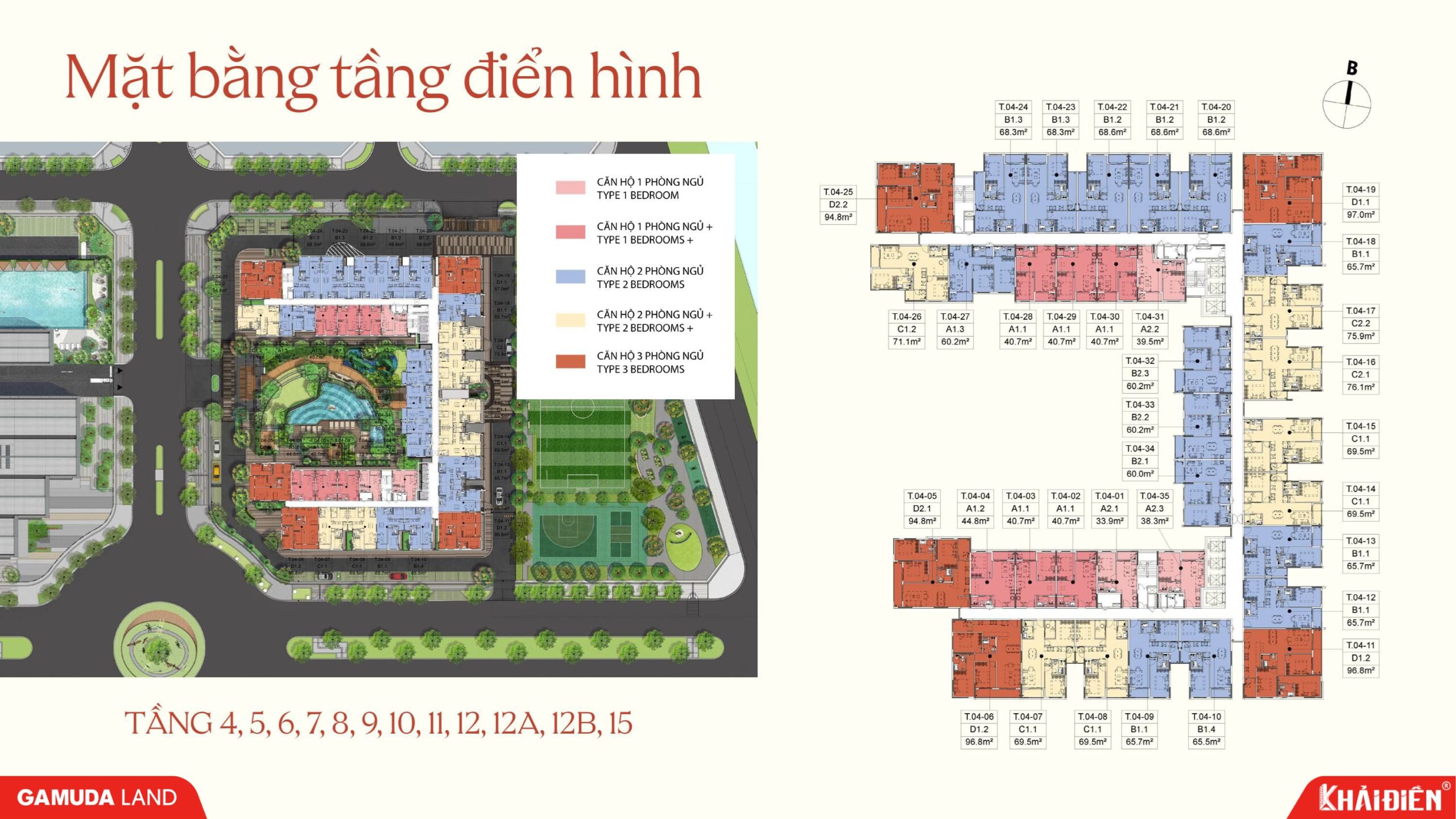 Mặt bằng điển hình Spring Ville