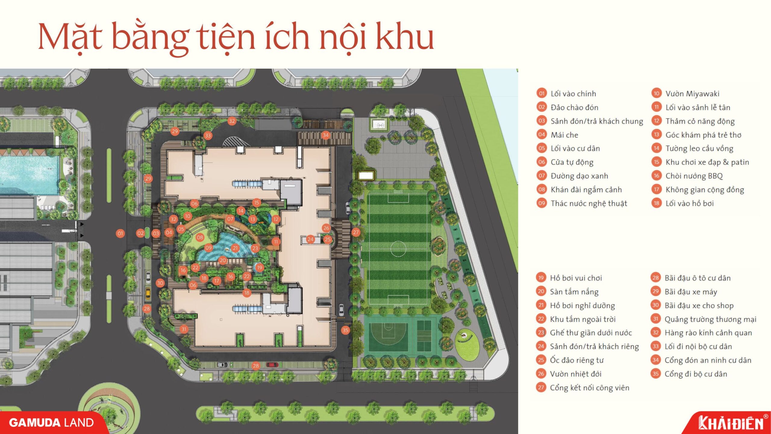 Mặt bằng tiện ích Spring Ville